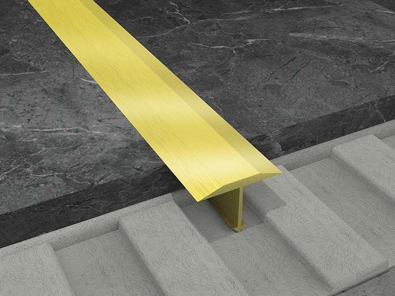 Περιποίηση 8mm κεραμιδιών ορείχαλκου λουρίδων μετάβασης πατωμάτων ορείχαλκου ξύλινο κλείσιμο λήξης πατωμάτων